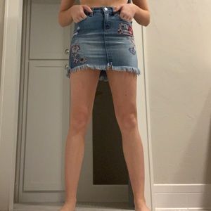 High Waisted Denim Skirt